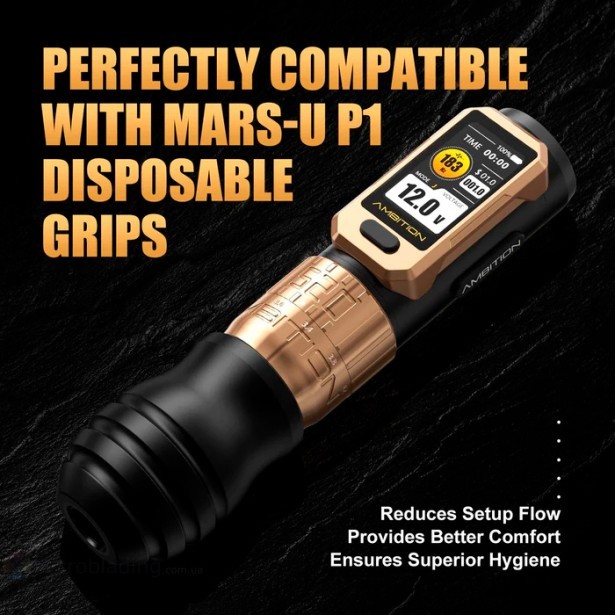 Беспроводная тату машинка Ambition Soldier PRO 520 (black)