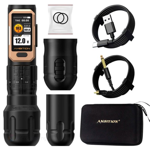 Беспроводная тату машинка Ambition Soldier PRO 520 (black)