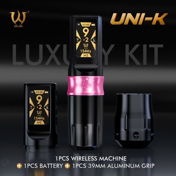 Беспроводная тату-машинка AVA Tattoo UNI-K (Pink)