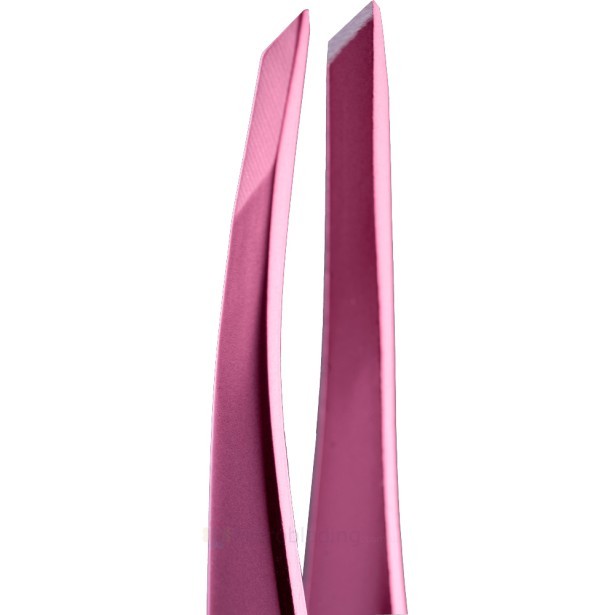 ZOLA Пинцет скошенный профессиональный для бровей LIGHT PINK