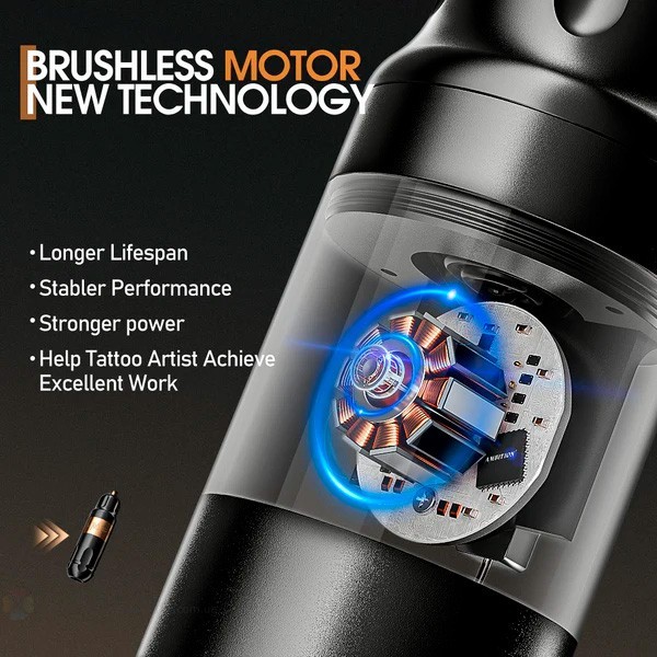 Беспроводная тату машинка Ambition Vibe Tattoo Machine 4.0 mm (silver)