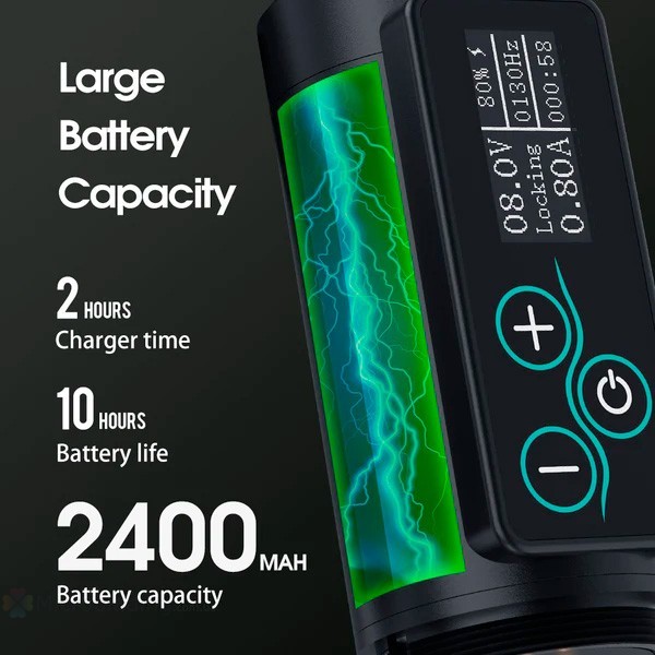 Беспроводная тату машинка Ambition Vibe Tattoo Machine 4.0 mm (silver)