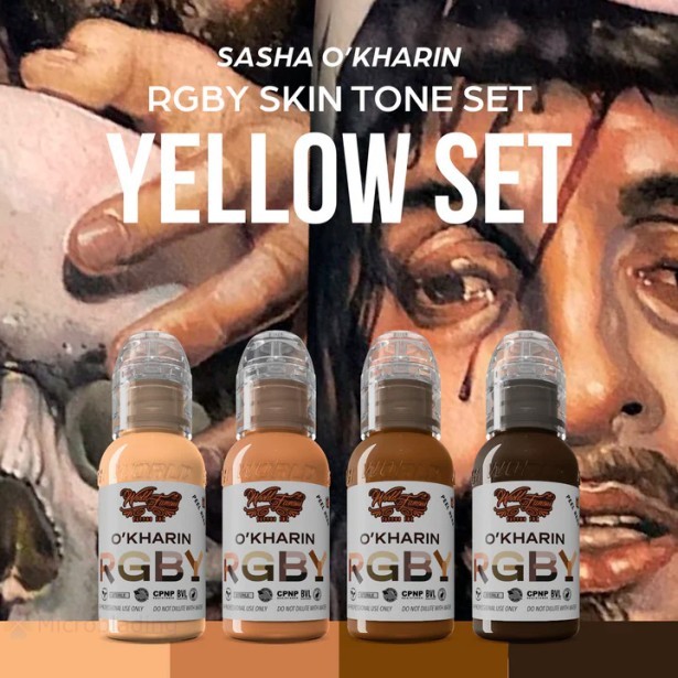 SET - 30 ml World Famous Skin Tone Yellow [Sasha O’Kharin RGBY]