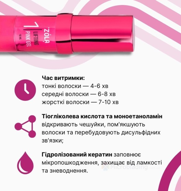 ZOLA Color Lab Состав для ламинирования 01 Lifting Pink Gel