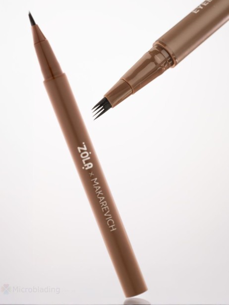 ZOLA x Makarevich Лайнер для бровей с квадро-кистью Light Brown