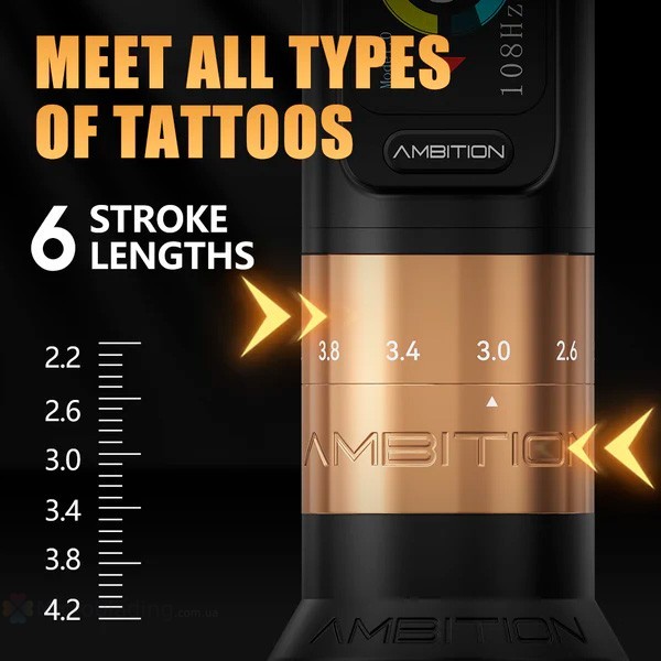 Беспроводная тату машинка Ambition Seher Tattoo Machine (gold)