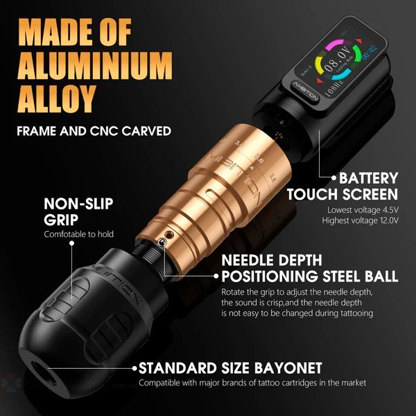Беспроводная тату машинка Ambition Seher Tattoo Machine (gold)