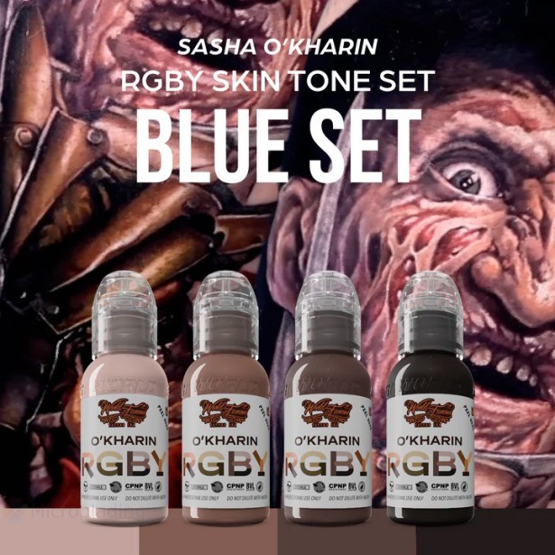 SET - 30 ml World Famous Skin Tone Blue [Sasha O’Kharin RGBY]