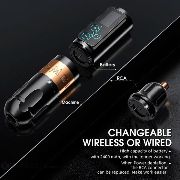 Беспроводная тату машинка Ambition Vibe Tattoo Machine 4.0 mm (gold)