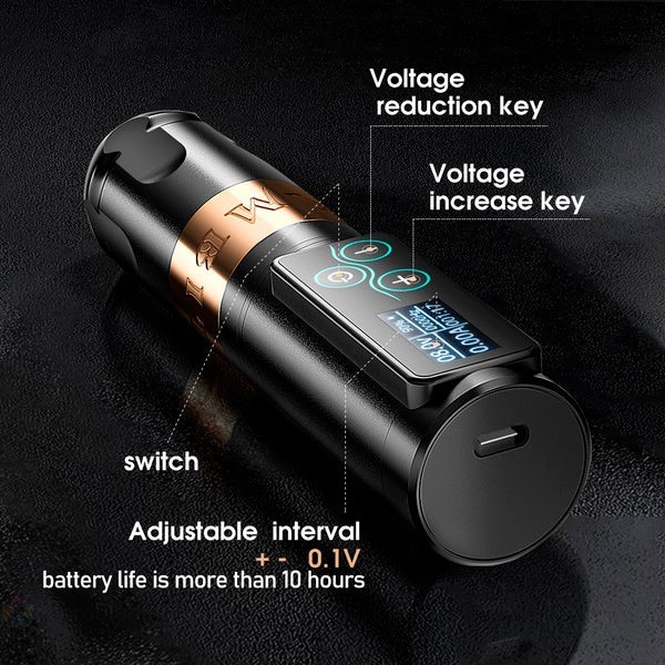 Беспроводная тату машинка Ambition Vibe Tattoo Machine 4.0 mm (gold)