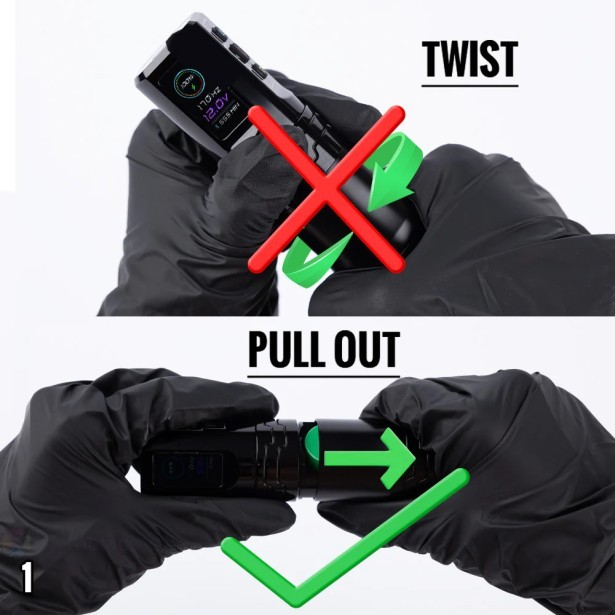 Беспроводная тату машинка EZ P3 PRO TURBO 2.0 (Black)