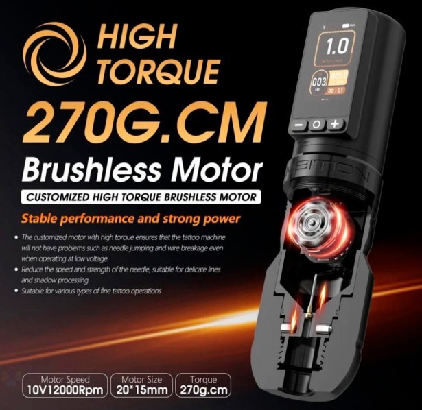 Беспроводная тату машинка  Ambition Soldier 270 Tattoo Machine (black) (SingleBattery)