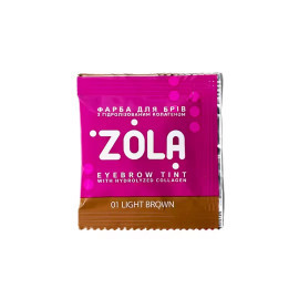 5 ml Краска для бровей с коллагеном в саше с окислителем 01 Light brown ZOLA