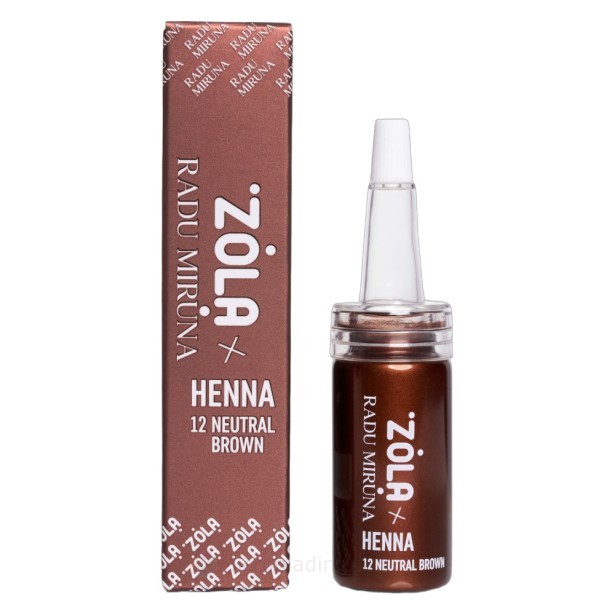 10 g Профессиональная Henna for Eyebrows (12 NEUTRAL BROWN) ZOLA x RADU MIRUNA