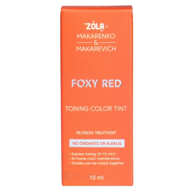 ZOLA x Makarenko x Makarevich Тонирующая цветочная краска Toning Color Tint Foxy Red 10 мл