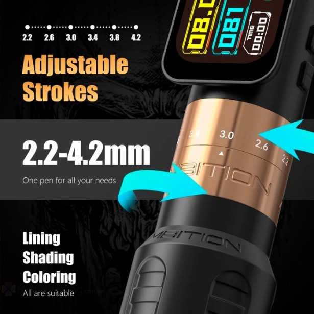 Беспроводная тату машинка Ambition Seher PRO Tattoo Machine (black)