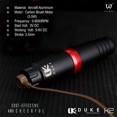 Тату машинка DUKE К2 NEW от AVA (black with red)