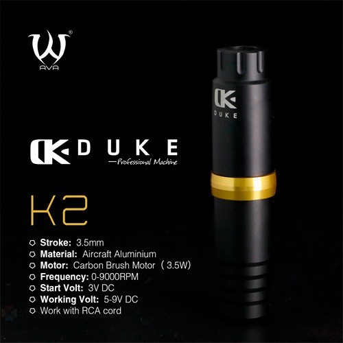 Тату машинка DUKE К2 NEW от AVA (black with red)