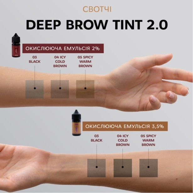 ELAN professional line Фарба для бровей с долгосрочным эффектом DEEP BROW TINT 2.0 04 ICY холодный коричневый, 20 мл.