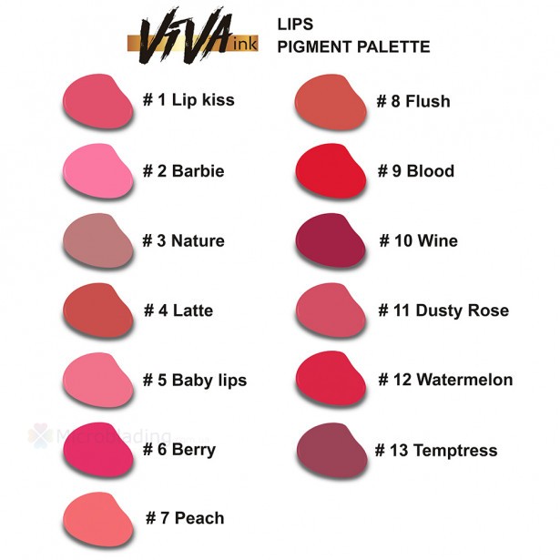 6 ml Пигмент Viva ink Lips № 12 "Watermelon" [Годен до 01.12.2026]
