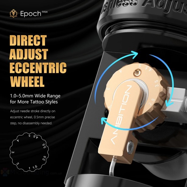 Беспроводная тату машинка Ambition Epoch Max (black)