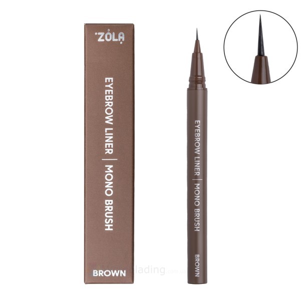 ZOLA Лайнер для бровей c моно-кистью Brown