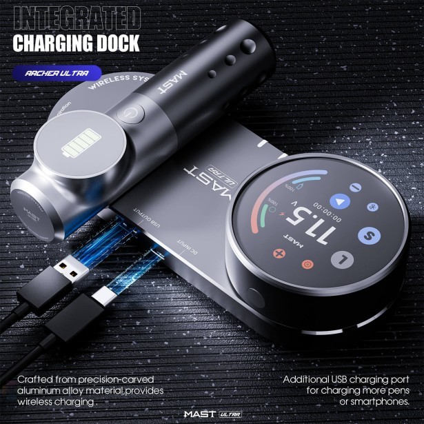Беспроводная тату машинка Dragonhawk MAST Archer Ultra (Black)