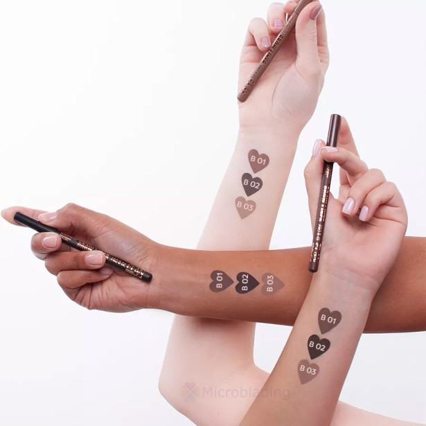 ELAN BROW LINER Пудровый оливковый для бровей В01, средне-коричневый