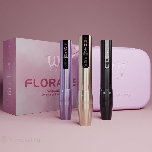 Беспроводная тату-машинка AVA Tattoo PMU Flora E5(Champagne)