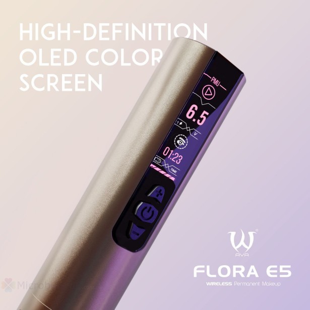 Беспроводная тату-машинка AVA Tattoo PMU Flora E5(Champagne)