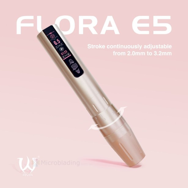 Беспроводная тату-машинка AVA Tattoo PMU Flora E5(Champagne)