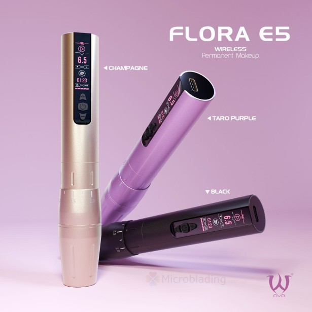 Беспроводная тату-машинка AVA Tattoo PMU Flora E5(Champagne)