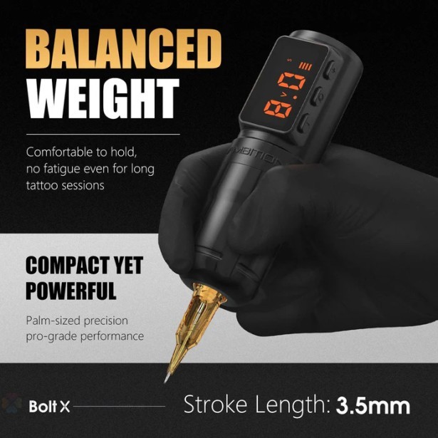 Беспроводная тату машинка Ambition Bolt-X (black)