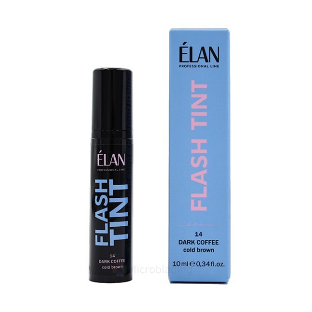ELAN Оклюзивная система окрашивания бровей и ресниц "FLASH TINT" 14 Dark Coffee