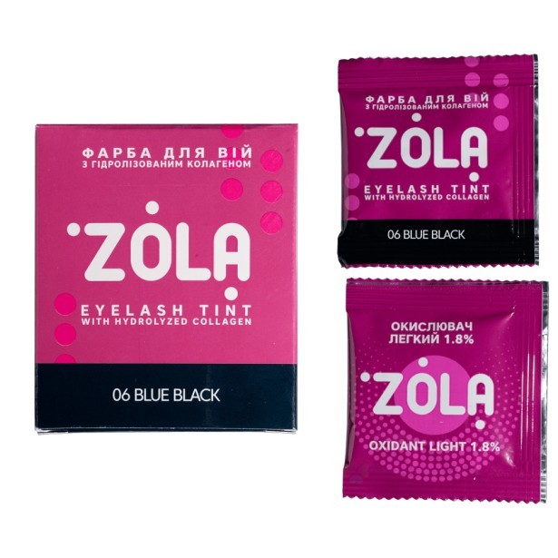 5ml Краска для ресниц в саше с коллагеном 06 Blue Black ZOLA