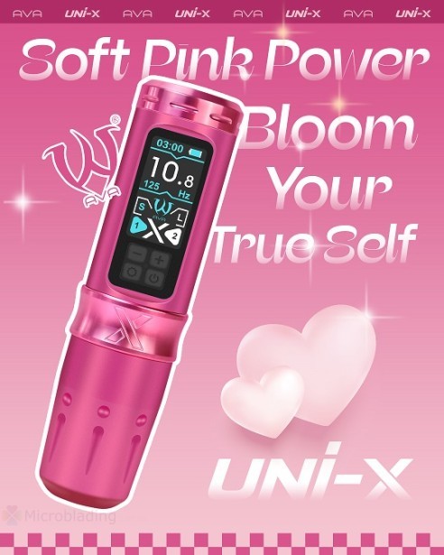Беспроводная тату-машинка AVA Tattoo UNI-X (Pink)