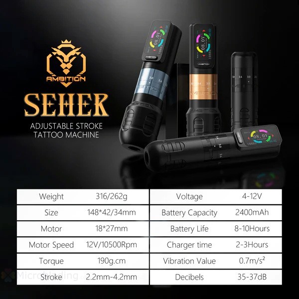 Беспроводная тату машинка Ambition Seher Tattoo Machine (black)