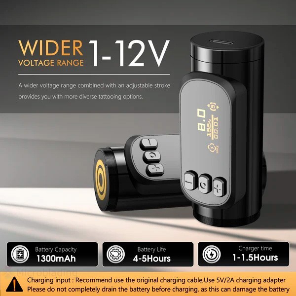 Беспроводная тату машинка Ambition Sally 270 PMU Tattoo Machine (gold)
