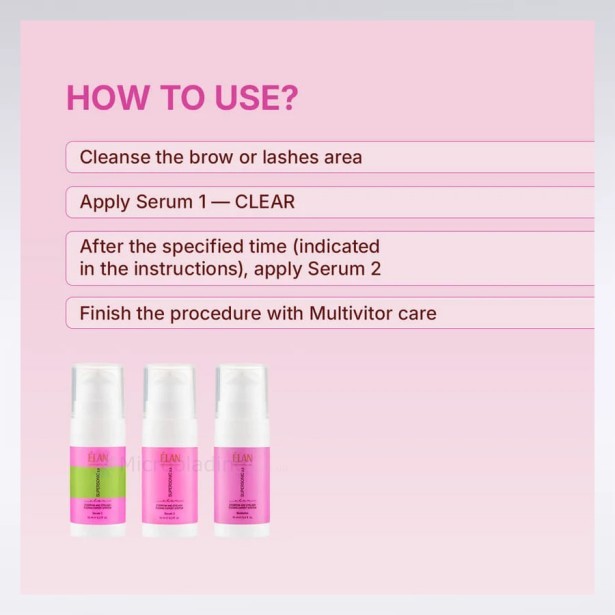 ELAN Эксперт-система флексинга бровей и ресниц "SUPERSONIC 2.0" Серум 2 Clear, 10 ml.